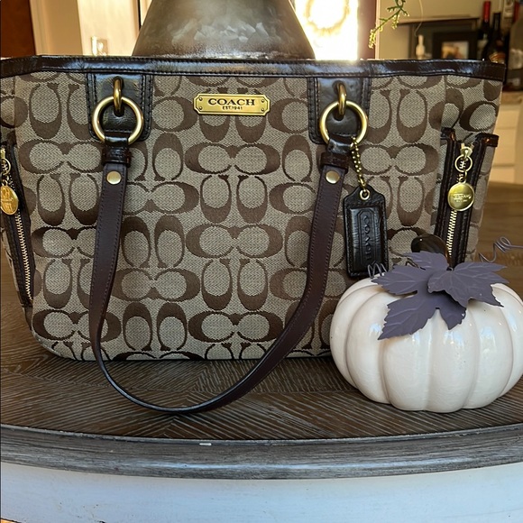 Coach Brown Signature Tote Bag - Picture 1 of 15
